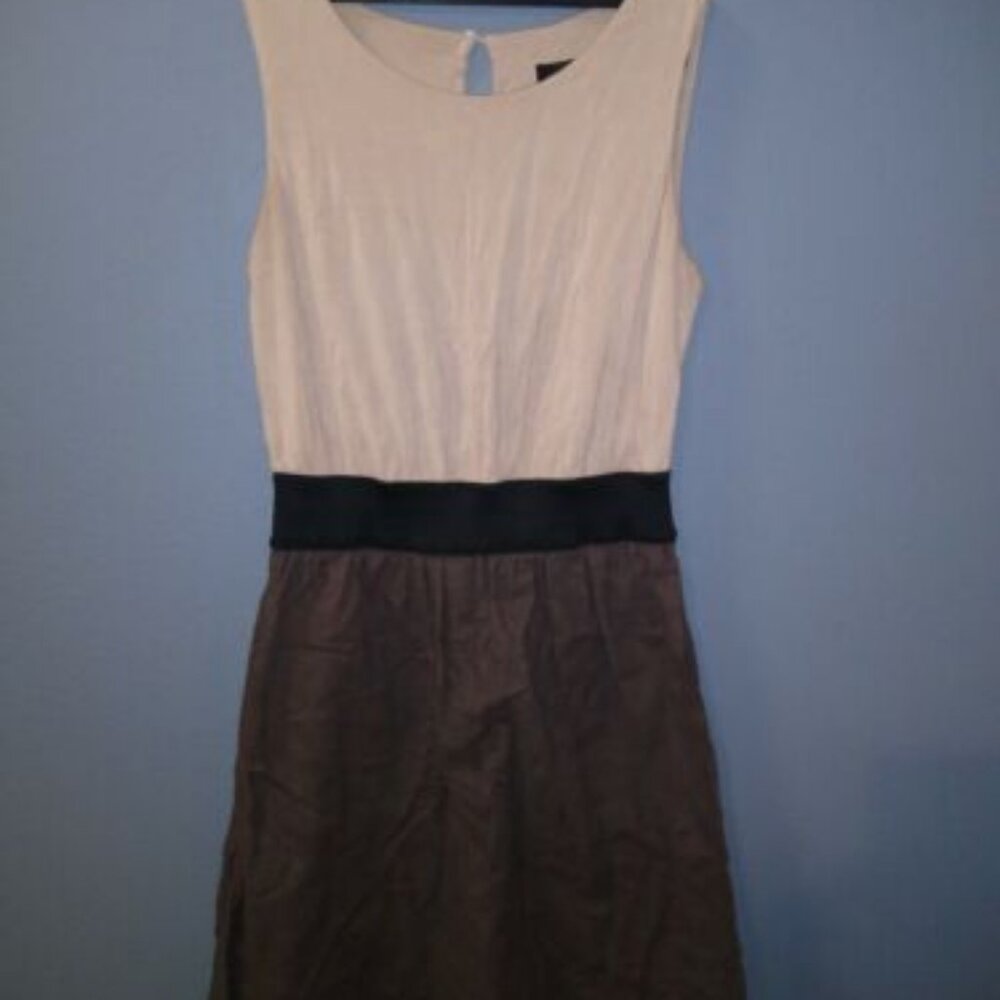 Mossimo Size XS Linen A-line Dress Brown color Sleeveless Scoop Neck